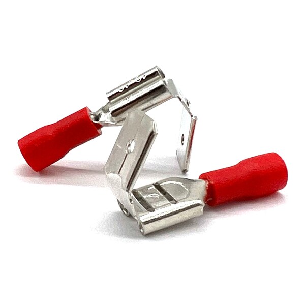 Boltsandnuts.Com Wire Terminal, 16 AWG, 600 V, PVC, Vinyl Insulated, Red, 1000 PK EL-2216-PIGGYBACK-VR-1000 - main